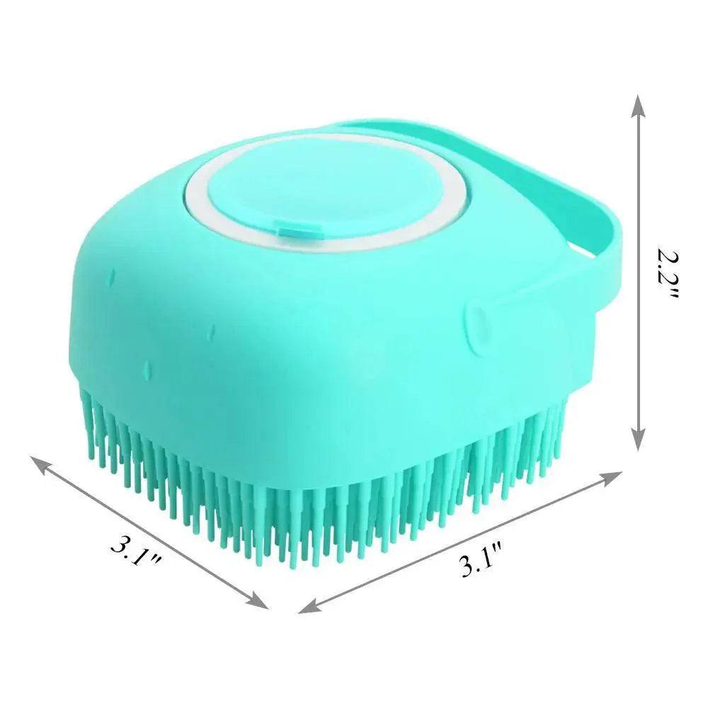 Pet Silicone Shampoo Bath Brush Massage Rubber Comb Colorful Massager For Dogs