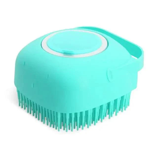 Pet Silicone Shampoo Bath Brush Massage Rubber Comb Colorful Massager For Dogs