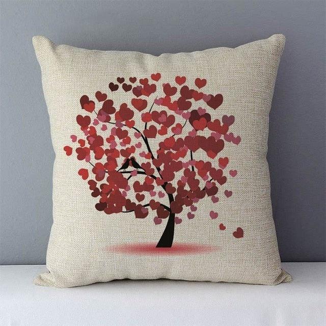 Plants Life Trees Printed Cozy Cushion For Couch Seat 45x45CM