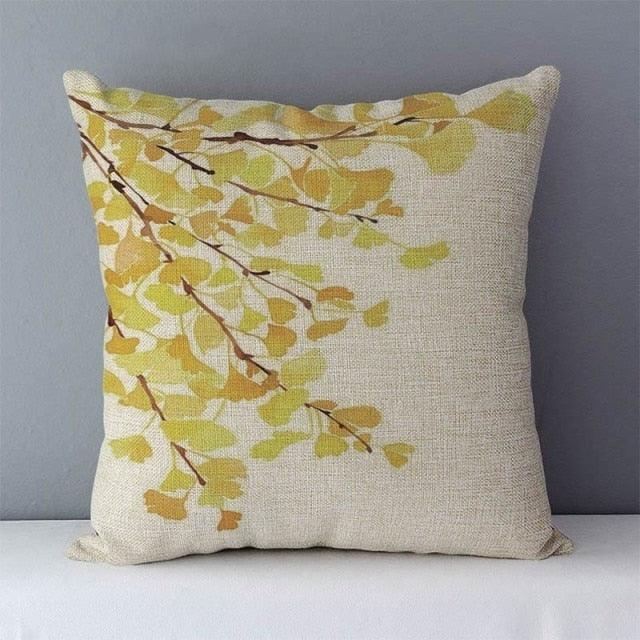 Plants Life Trees Printed Cozy Cushion For Couch Seat 45x45CM