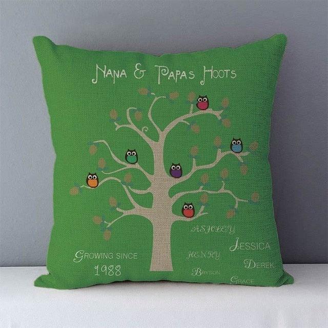 Plants Life Trees Printed Cozy Cushion For Couch Seat 45x45CM
