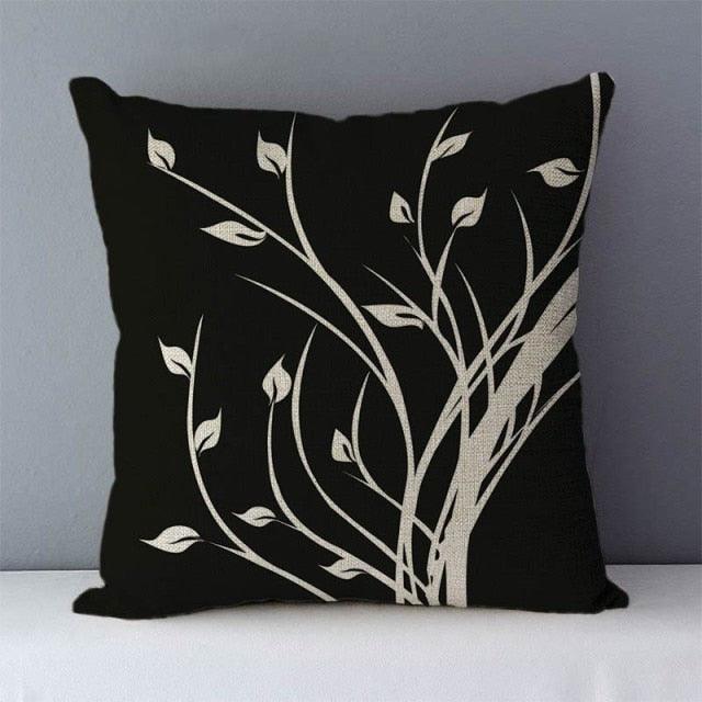 Plants Life Trees Printed Cozy Cushion For Couch Seat 45x45CM