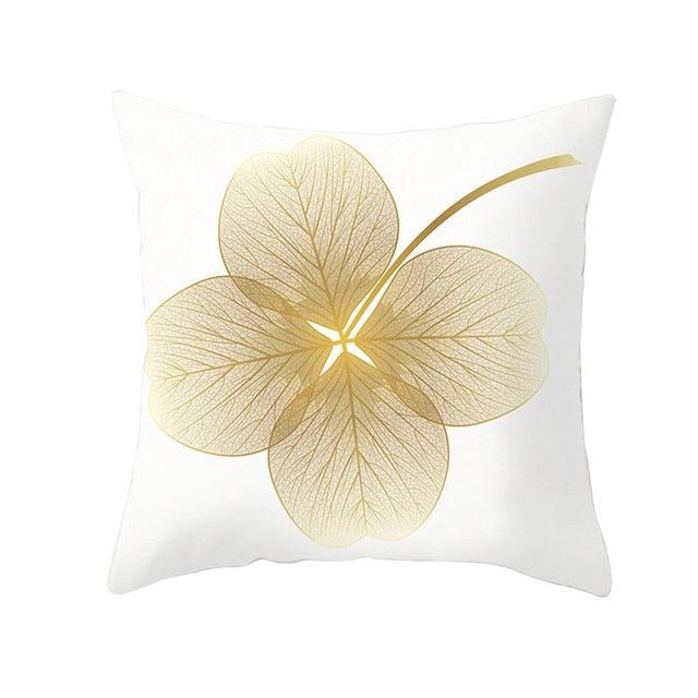 Tropical Leaf Flower Green Yellow Pillowcase Decorative Throw Pillow Case