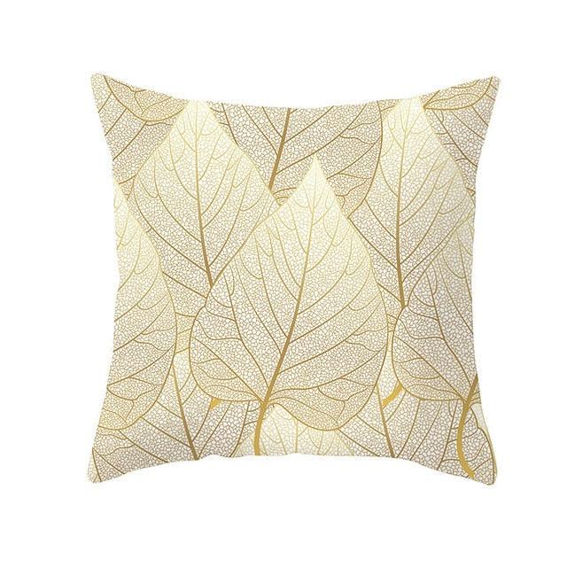 Tropical Leaf Flower Green Yellow Pillowcase Decorative Throw Pillow Case