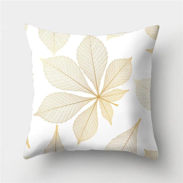 Tropical Leaf Flower Green Yellow Pillowcase Decorative Throw Pillow Case