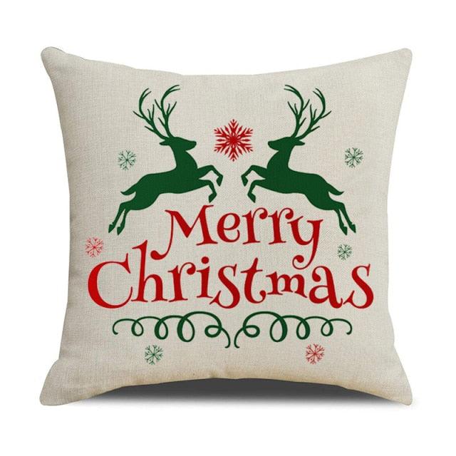 Christmas Green Stripe Pattern Cotton Linen Throw Pillow Christmas Stripe Pillow Cases