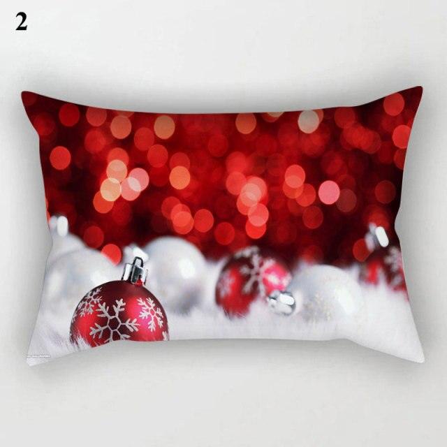 Christmas Square Cushion Cover Vintage Santa Claus Snowman Pillow Covers 45x45cm