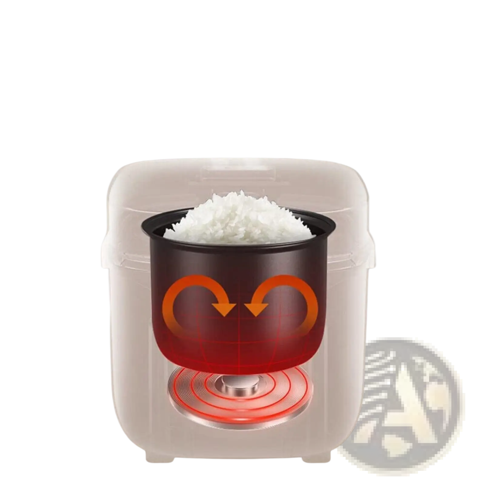 Rice Cooker 1.2l Electric Steamer with Nonstick Liner
