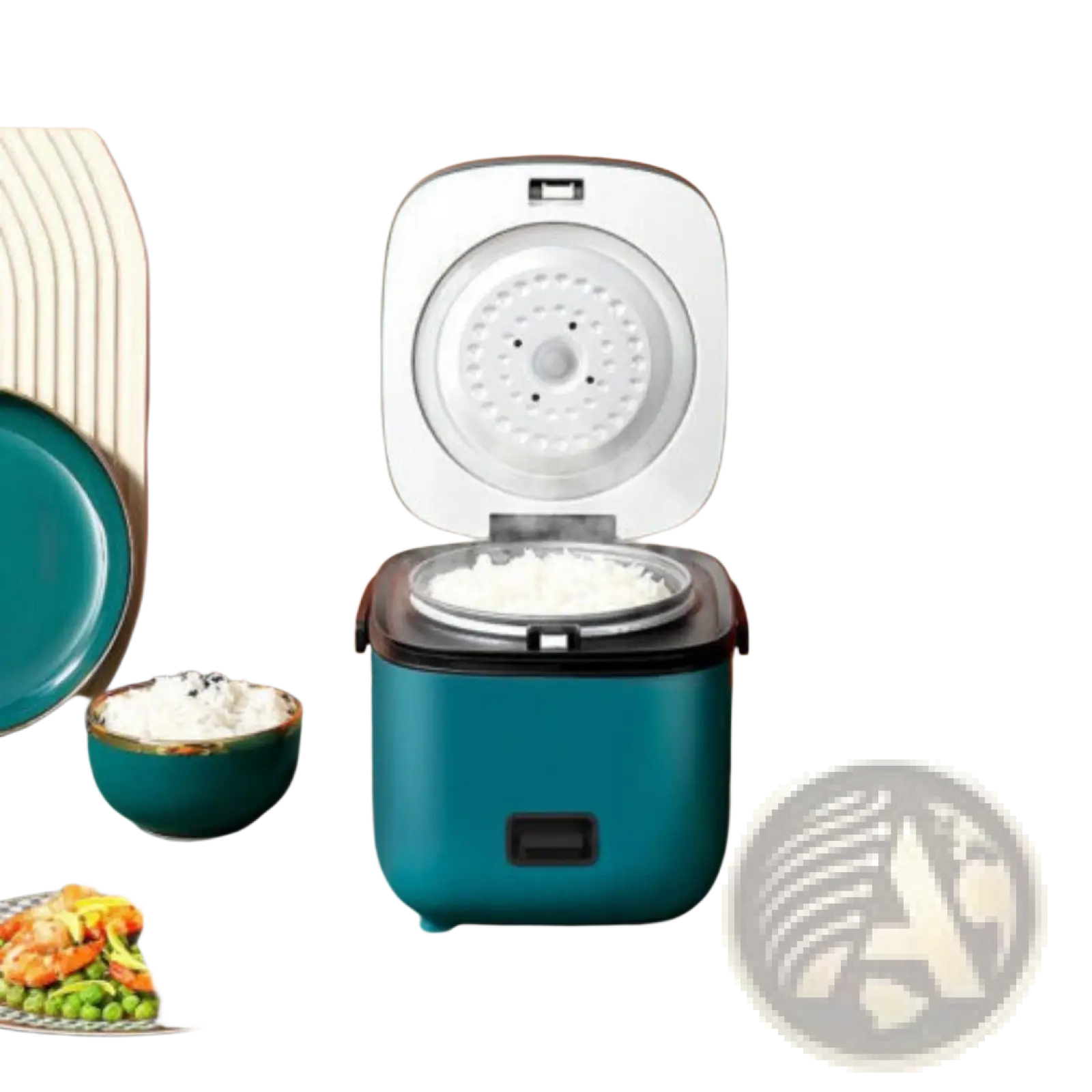 Rice Cooker 1.2l Electric Steamer with Nonstick Liner