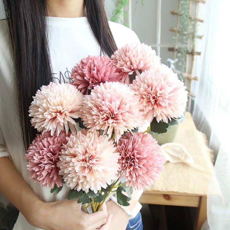 Silk Flower Arrangements Bunch Flower Bouquet Home Wedding Decoration