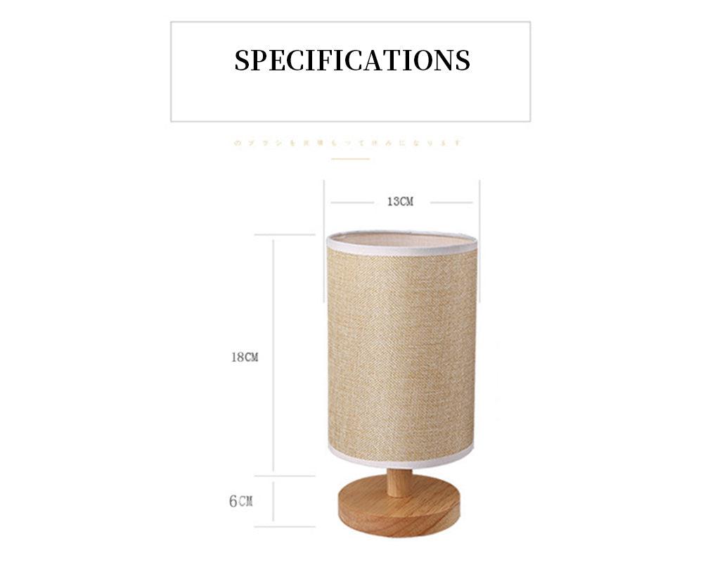 Simple Modern Table Lamp Bedroom Study Bedside Lamp 5V-220v Dimming Solid Wood