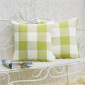 Simple Plaid Linen Pillow Case Invisible Zipper 45x4CM