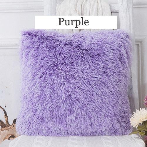 Soft Fur Plush Shaggy Fluffy Pillow Cover