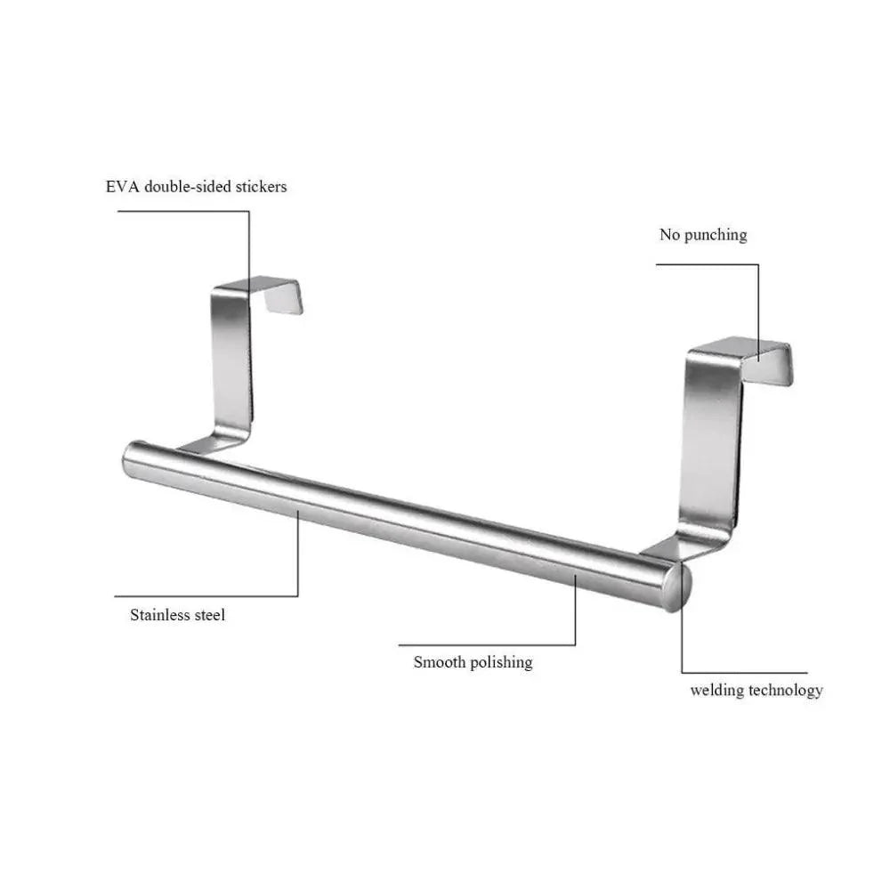 Towel Rack Over Door Towel Bar Hanging Holder Stainless Steel