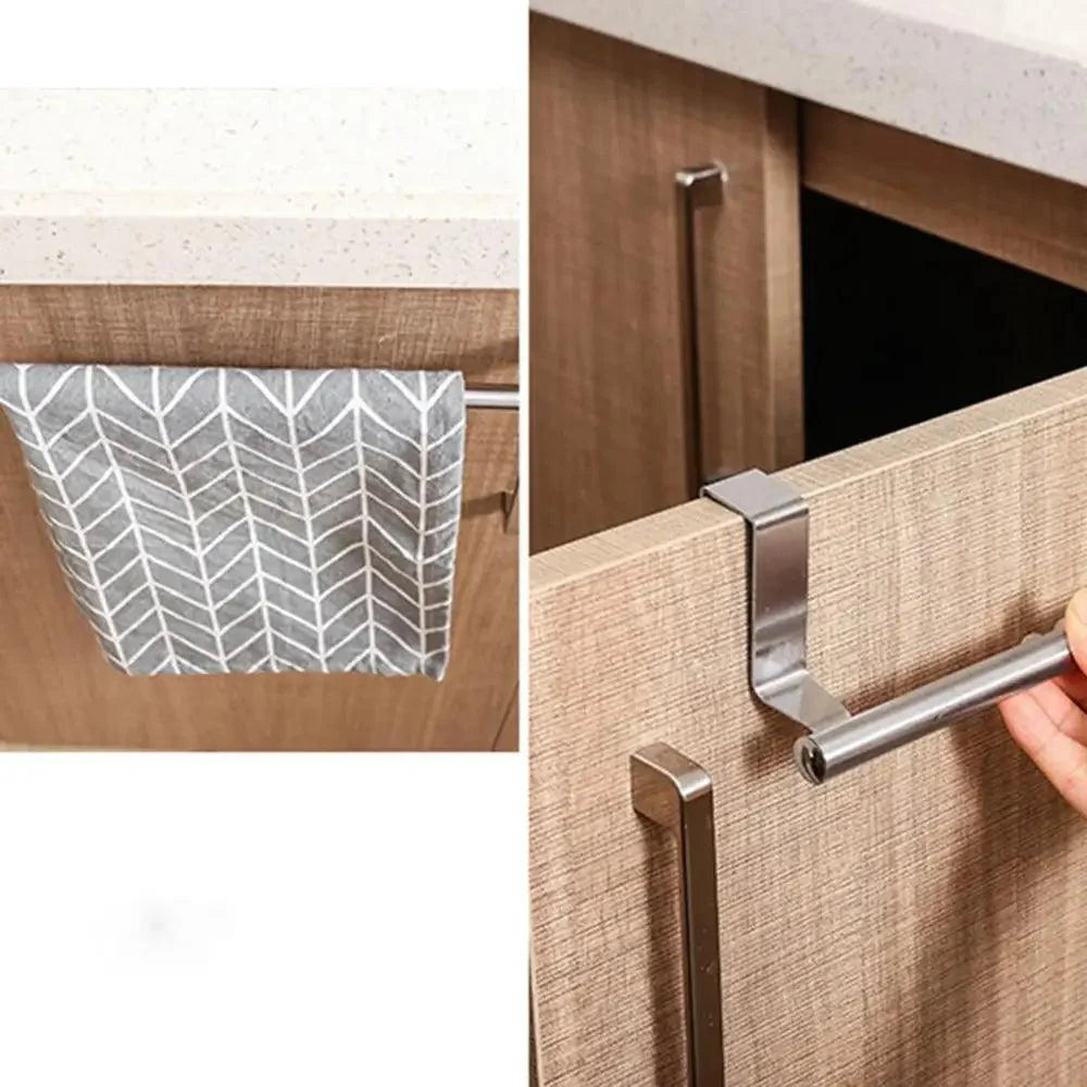 Towel Rack Over Door Towel Bar Hanging Holder Stainless Steel