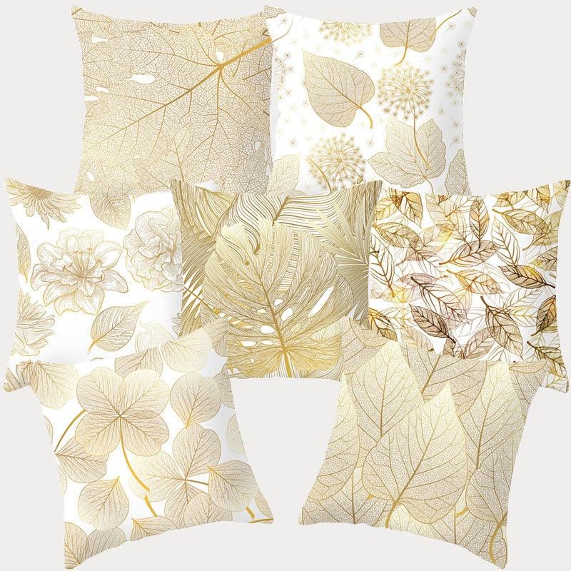 Tropical Leaf Flower Green Yellow Pillowcase Decorative Throw Pillow Case