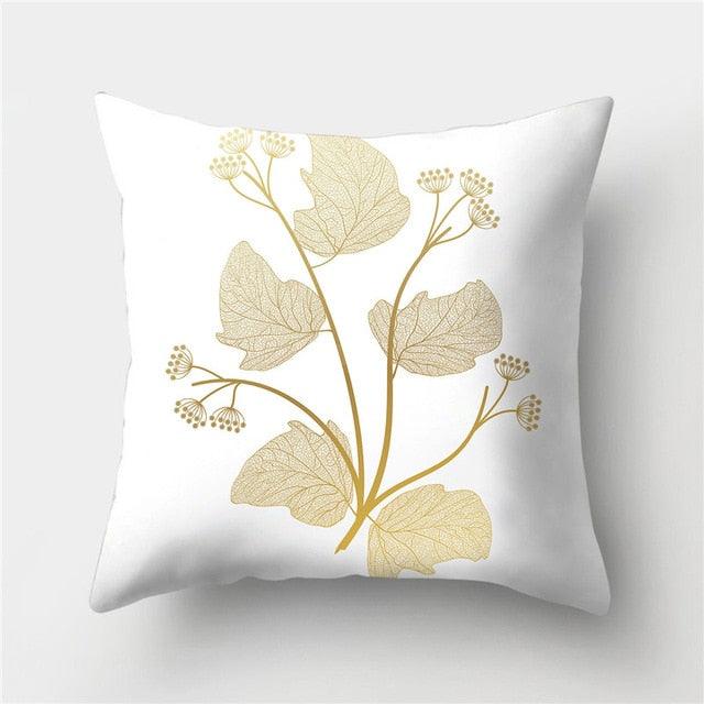 Tropical Leaf Flower Green Yellow Pillowcase Decorative Throw Pillow Case