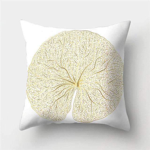 Tropical Leaf Flower Green Yellow Pillowcase Decorative Throw Pillow Case