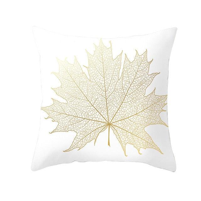 Tropical Leaf Flower Green Yellow Pillowcase Decorative Throw Pillow Case