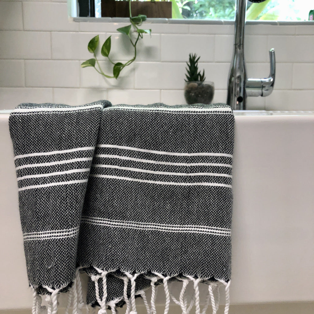 Turkish Cotton Hand Towel 36x22 Quick-Dry Absorbent Kitchen