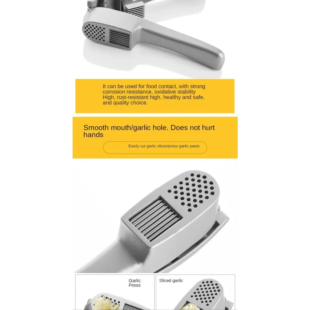 Unique Design Kitchen Household Manual Garlic Press Aluminum Alloy