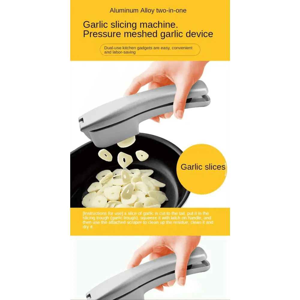 Unique Design Kitchen Household Manual Garlic Press Aluminum Alloy