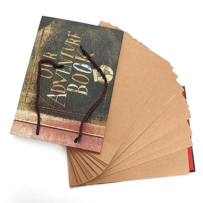 Vintage 20 Pcs 40 Pages Kraft Paper Sheets Card Our My Adventure Book