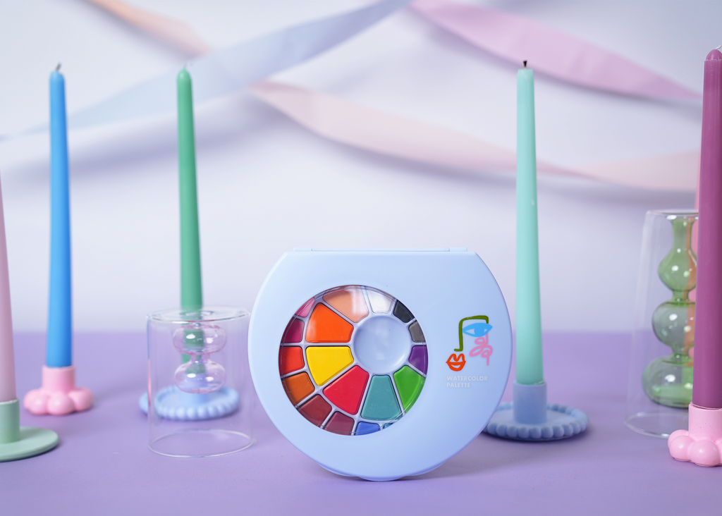 Watercolor Palette Party Favors (24 colors+brush)