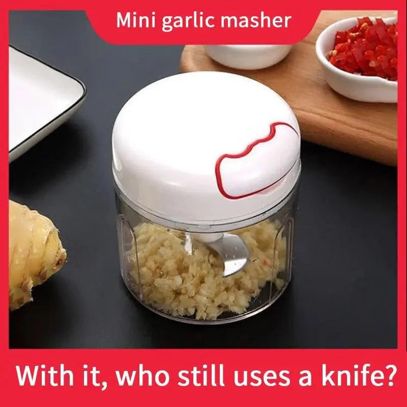 White Mini Multifunctional Kitchen Accessories Vegetable Press Manual