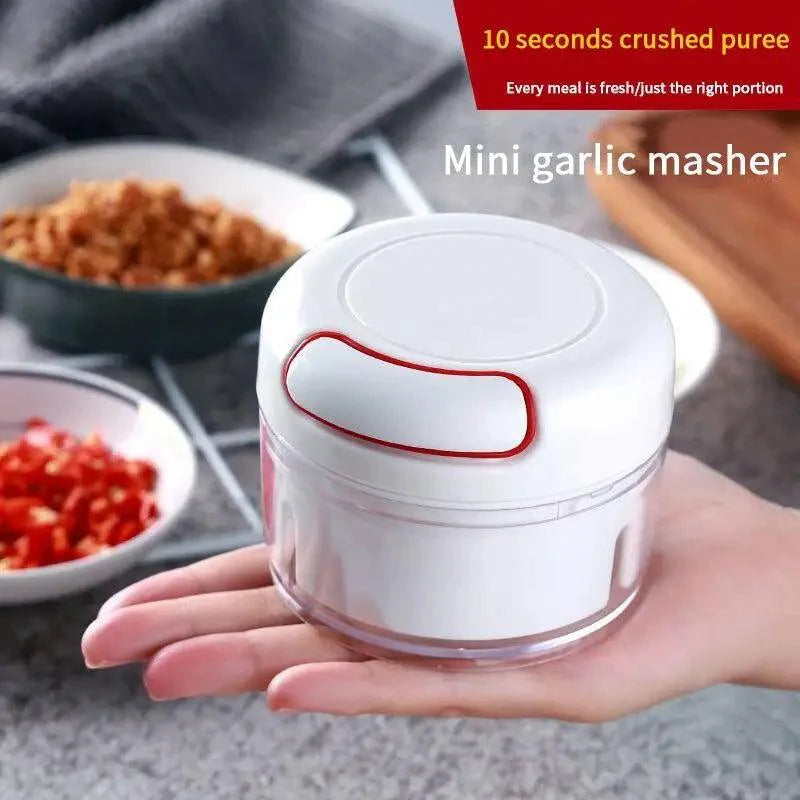 White Mini Multifunctional Kitchen Accessories Vegetable Press Manual