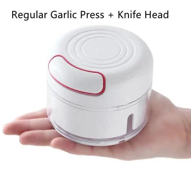 White Mini Multifunctional Kitchen Accessories Vegetable Press Manual
