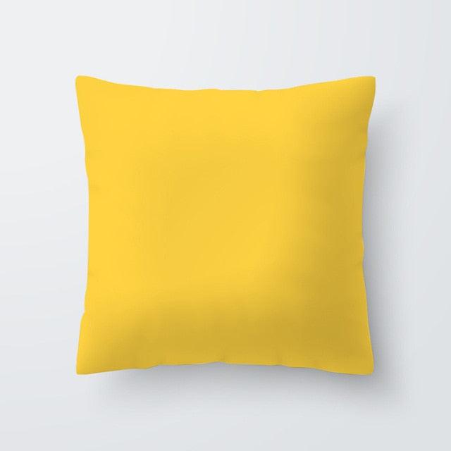 Yellow Pillow Case Cushion Cover Geometric Polyester Pillowcase 45x45CM