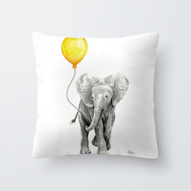 Yellow Pillow Case Cushion Cover Geometric Polyester Pillowcase 45x45CM